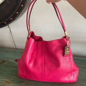 Coach, hot pink hobo bag